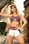 CJSH33001 - Conj. Short e Top Poliamida Café&Bege com ajuste no comprimento - Imagem 4