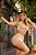 CJSH33004 - Conj. Short e Top Poliamida Capuccino&Bege com ajuste no comprimento - Imagem 2