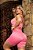 CJSH33005 - Conj. Short e Top Poliamida Canelado Rosa com bolso - Imagem 2