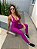 MC34002 - Macacão Poliamida Brocado Roxo Empina Bumbum - Imagem 1
