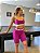 CJSH34002 - Conj. Short e Top Poliamida Brocado Roxo com cinto fake - Imagem 1