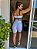CJSH34003 - Conj. Short e Top Poliamida Brocado Branco com cinto fake - Imagem 3