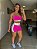 CJSH34007 - Conj. Short e Top Poliamida Suplex Empina BumBum Rosa/Creme - Imagem 1