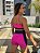 CJSH34008 - Conj. Short e Top Poliamida Suplex Empina BumBum Rosa/Preto - Imagem 4