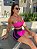 CJSH34008 - Conj. Short e Top Poliamida Suplex Empina BumBum Rosa/Preto - Imagem 1