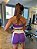 CJSH34009 - Conj. Short e Top Poliamida Suplex Empina BumBum Lilás/Creme - Imagem 2