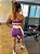 CJSH34009 - Conj. Short e Top Poliamida Suplex Empina BumBum Lilás/Creme - Imagem 4