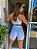 CJSH34012 - Conj. Short e Top Poliamida Brocado Empina BumBum Branco com ajuste no cós - Imagem 2