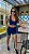 CJSH34018 - Conj. Short e Top Poliamida Brocado Empina BumBum Marinho/Verde com bolso - Imagem 3