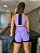 CJSH34020 - Conj. Short e Top Poliamida Brocado Empina BumBum Lilás/Preto com bolso - Imagem 2