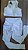 CJ35001 - Conjunto Calça e Top Poliamida Brocado Branco - Imagem 3
