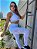 CJ35001 - Conjunto Calça e Top Poliamida Brocado Branco - Imagem 1