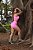 CJSH37002 - Conj. Short e Top Poliamida Canelado Rosa com ajuste lateral - Imagem 3