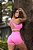 CJSH37002 - Conj. Short e Top Poliamida Canelado Rosa com ajuste lateral - Imagem 4