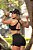 CJSH37004 - Conj. Short e Top Poliamida Canelado Preto com ajuste lateral - Imagem 3