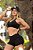 CJSH37004 - Conj. Short e Top Poliamida Canelado Preto com ajuste lateral - Imagem 1