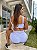 CJSH38002 - Branco - Conj. Short e Top Poliamida Suplex com cós drapeado e bolso - Imagem 2