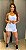 CJSS38001 - Branco - Conj. Saia Short e Top Poliamida Suplex - Imagem 3