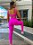 CJ40004 - Rosa - Conj. Calça e Top Poliamida Brocado - Imagem 2