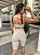 CJSH40002 - Bege - Conj. Short e Top Poliamida Brocado com cinto fake - Imagem 2