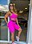 CJSH40003 - Rosa - Conj. Short e Top Poliamida Brocado com cinto fake - Imagem 3