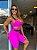 CJSH40003 - Rosa - Conj. Short e Top Poliamida Brocado com cinto fake - Imagem 1