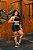 CJSH42002 - Conj. Short e Top Preto Poliamida Brocado - Imagem 6