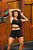 CJSH42002 - Conj. Short e Top Preto Poliamida Brocado - Imagem 3