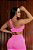 CJ43001 - Conj. Calça e Top Poliamida Canelado Pink - Imagem 3