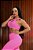 CJ43001 - Conj. Calça e Top Poliamida Canelado Pink - Imagem 5