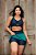CJSS43002 - Conj. Saia Short e Top Poliamida Dry Fit Marinho e Verde - Imagem 1