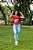 CJ44001 - Fake Jeans - Conj. Calça e Top Poliamida Brocado Levanta BumBum - Imagem 3
