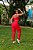 CJ44002 - Vermelho - Conj. Calça e Top Poliamida Brocado Levanta BumBum - Imagem 2