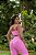 CJ44004 - Rosa Claro - Conj. Calça e Top Poliamida Brocado Levanta BumBum - Imagem 5