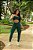 CJ44005 - Verde Militar - Conj. Calça e Top Poliamida Brocado Levanta BumBum - Imagem 5