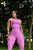 MC44002 - Rosa - Macacão Poliamida Brocado Levanta BumBum - Imagem 6