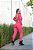 CJ46002 - Conj. Calça e Top Poliamida Canelado Manga Longa com Bolso - Vermelho - Imagem 2