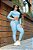 CJ46005 - Conj. Calça e Top Poliamida Canelado Manga Longa - Azul Candy - Imagem 1