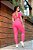 CJ46011 - Conj. Calça e Top Poliamida Canelado Manga Curta com Bolso - Vermelho - Imagem 2