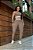 CJ46013 - Conj. Calça e Top Poliamida Suplex Brocado com Bolso - Bege e Branco - Imagem 5