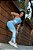CJ46015 - Conj. Calça e Top Poliamida Suplex Brocado com Bolso - Azul e Branco - Imagem 6