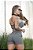 CJSH46002 - Conj. Short e Top Poliamida Canelado com Bolso - Mescla - Imagem 2