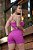 CJSH46003 - Conj. Short e Top Poliamida Canelado com Bolso - Purple - Imagem 3