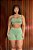 SH45001 - SHORT AVULSO Verde - Poliamida Canelado - Imagem 1