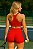 CJSH47025A - Conj Shorts e Top Brocado Poliamida Vermelho - Imagem 2