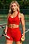 CJSH47025A - Conj Shorts e Top Brocado Poliamida Vermelho - Imagem 1