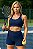 CJSH47026A -Conj Shorts e top Brocado Poliamida Azul Marinho - Imagem 1