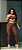 CJ48001 - Conjunto Brocado Poliamida Marrom com Bege - Imagem 1