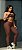 CJ48001 - Conjunto Brocado Poliamida Marrom com Bege - Imagem 2