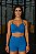 CJSH49007 -Conjunto de Shorts com Bolso Azul Top em Poliamida Zero Transparencia - Imagem 1